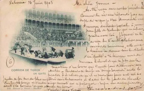 AK / Ansichtskarte VALENCIA  Valenciana ES Corrida de Toros un quite