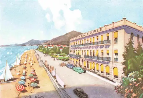 AK / Ansichtskarte BORDIGHERA Liguria IT Hotel Paris Riviera dei Fiori Kuenstlerkarte