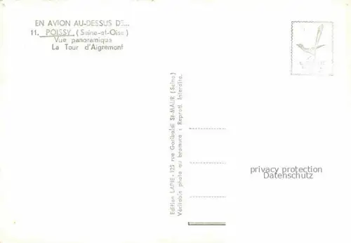 AK / Ansichtskarte Poissy Saint-Germain-en-Laye 78 Yvelines La Tour d'Aigremont vue panoramique aérienne