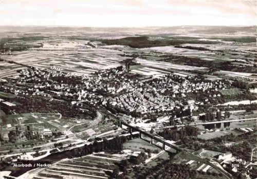 AK / Ansichtskarte Marbach Neckar Fliegeraufnahme