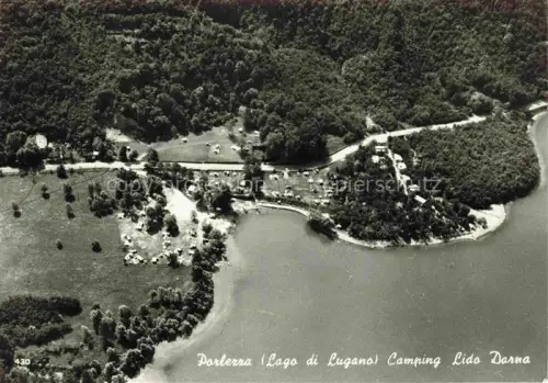 AK / Ansichtskarte Porlezza Lago di Lugano IT Camping Lido Darna veduta aerea