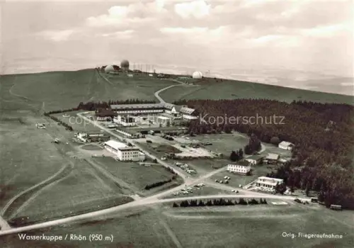 AK / Ansichtskarte Wasserkuppe Rhoen Hessen Gasthof zur Fuldaquelle Segelflugplatz Original Fliegeraufnahme