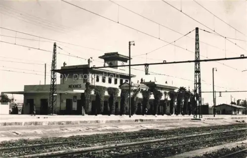 AK / Ansichtskarte Meknes Maroc La Gare des C.F.M. Bahnhof
