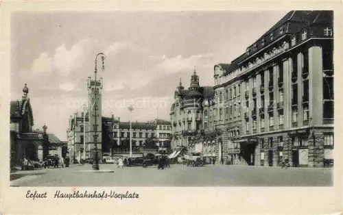 AK / Ansichtskarte ERFURT Hauptbahnhofs-Vorplatz