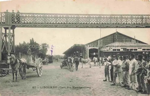 AK / Ansichtskarte LIBOURNE 33 Gironde Gare des Marchandises