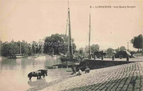AK / Ansichtskarte LIBOURNE 33 Gironde Les Quais Suchet