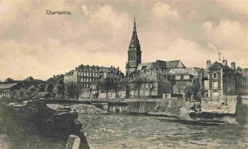 AK / Ansichtskarte CHARLEVILLE -MEZIERES 08 Ardennes Aux bords de la rivière Eglise