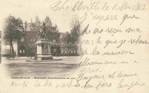 AK / Ansichtskarte CHARLEVILLE -MEZIERES 08 Ardennes Monument Commémoratif de 1870