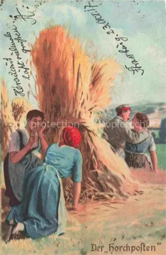 AK / Ansichtskarte Militaria Humor Horchposten 