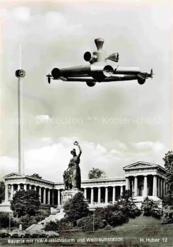 AK / Ansichtskarte Raumfahrt Space Spatial Muenchen IVA Aussichtsturm 