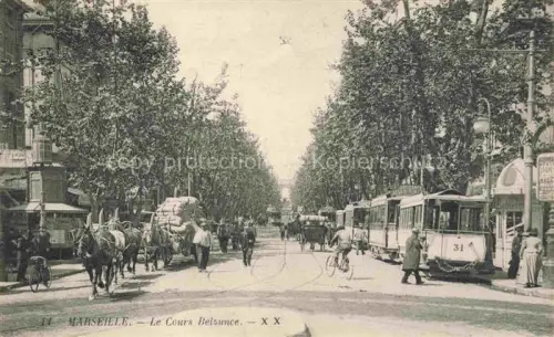 AK / Ansichtskarte STRAssENBAHN Tramway-- Marseille le Cours Belsunce 