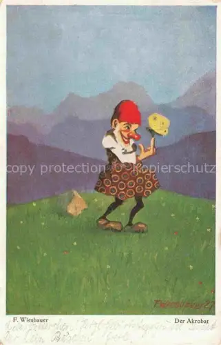 AK / Ansichtskarte Zwerge Dwarfs Nains-- F. Wiesbauer der Akrobat 