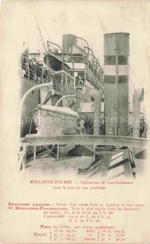 AK / Ansichtskarte Dampfer Oceanliner Boulogne sur Mer Paris Londres 