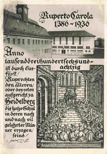 AK / Ansichtskarte HEIDELBERG  Neckar 550 Jahre Universitaet Heidelberg Ruperto Carola