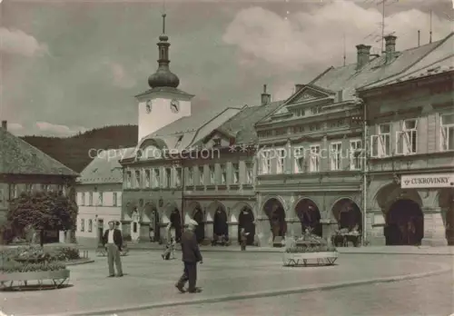 AK / Ansichtskarte Usti nad Orlici Wildenschwert CZ Platz Zentrum Rathaus Kirche