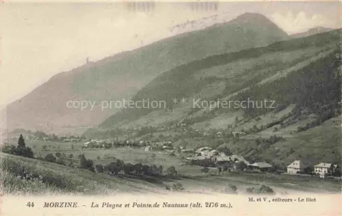AK / Ansichtskarte Morzine Thonon-les-Bains 74 Haute-Savoie Vue panoramique La Plagne et Pointe de Nautaux
