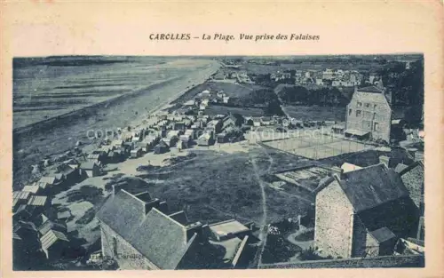 AK / Ansichtskarte Carolles 50 Manche Vue panoramique la plage vue prise des falaises