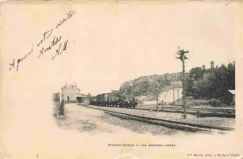 AK / Ansichtskarte St-Cyr-l Ecole 78 Yvelines Les Grandes Lignes Train Dampflokomotive