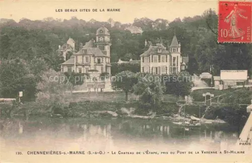 AK / Ansichtskarte St-Hilaire La Varenne 94 Val-de-Marne Château de l'Etape pris du pont de la Varenne à St. Hilaire