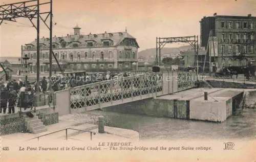 AK / Ansichtskarte LE TREPORT Dieppe 76 Seine-Maritime Pont tournant et le grand chalet