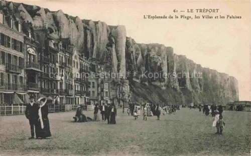AK / Ansichtskarte LE TREPORT Dieppe 76 Seine-Maritime Esplanade de la plage les villas et les falaises