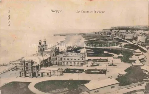 AK / Ansichtskarte DIEPPE 76 Seine-Maritime Le casino et la plage vue aérienne