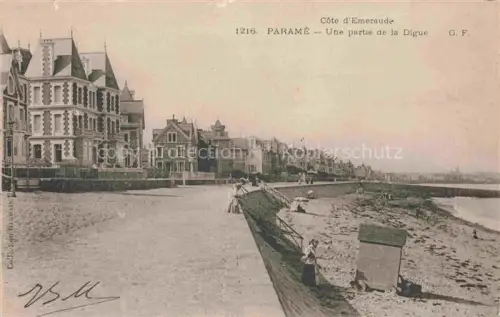 AK / Ansichtskarte PARAME St-Malo 35 Ille-et-Vilaine Une partie de la digue et la plage