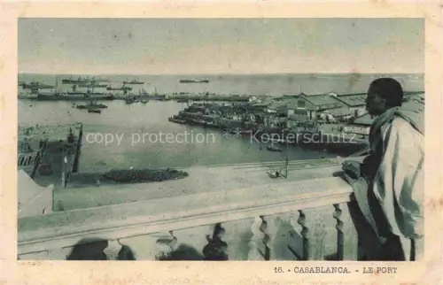 AK / Ansichtskarte CASABLANCA Maroc Vur sur le port