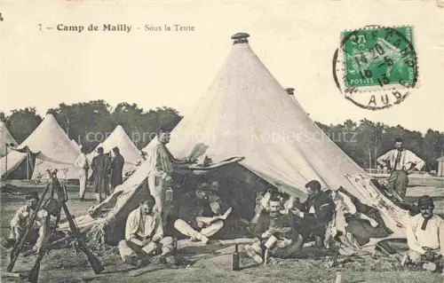 AK / Ansichtskarte Camp de Mailly TROYES 10 Aube Sous la tente