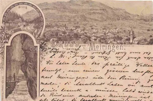 AK / Ansichtskarte Meiringen BE Bruening Aaarschlucht