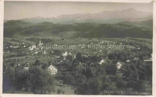 AK / Ansichtskarte Teuffenthal Thun BE Panorama mit Saentiskette