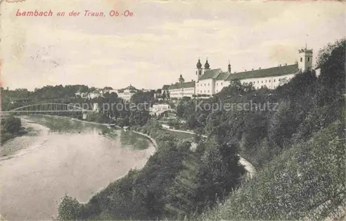 AK / Ansichtskarte Lambach Traun Oberoesterreich AT Traunpartie Schloss
