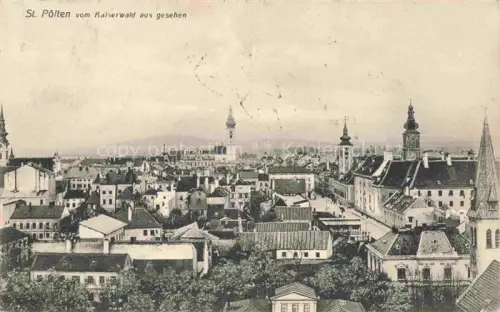 AK / Ansichtskarte St Poelten Niederoesterreich AT Stadtblick vom Kaiserwald