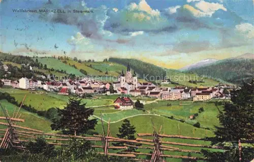AK / Ansichtskarte Mariazell  Steiermark AT Ortsansicht mit Wallfahrtskirche
