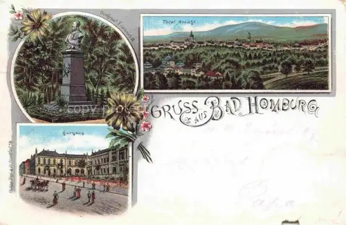 AK / Ansichtskarte BAD HOMBURG von der Hoehe Hessen Denkmal Friedrich III Panorama Kurhus