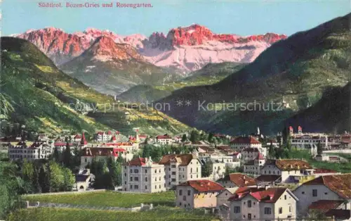 AK / Ansichtskarte Gries  Bozen BOLZANO Suedtirol IT und Rosengarten