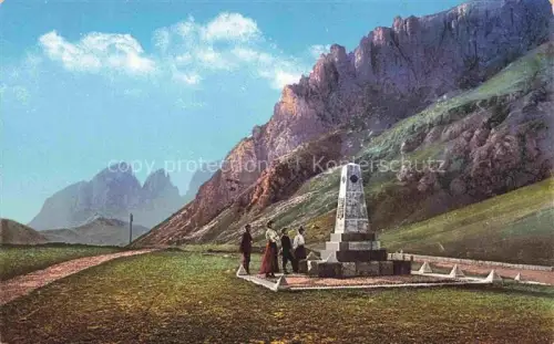 AK / Ansichtskarte Pordoijoch Pordoi Canazei Trento IT Obelisk