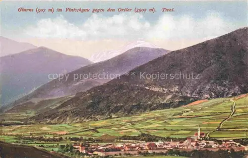 AK / Ansichtskarte Glurns Glorenza Suedtirol IT im Vintschgau mit Ortler