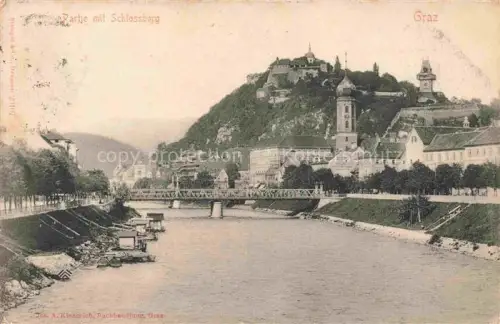 AK / Ansichtskarte GRAZ  Steiermark AT Partie mit Schlossberg