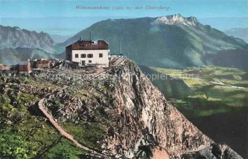AK / Ansichtskarte Watzmannhaus 1930m Berchtesgaden mit Untersberg