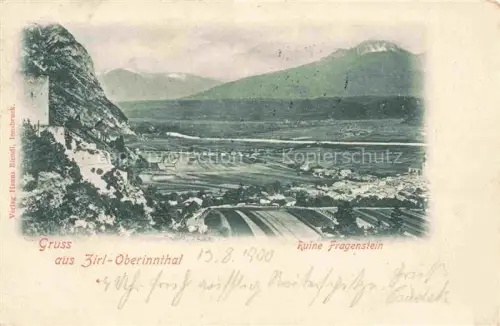 AK / Ansichtskarte Zirl Oberinntal Tirol AT Panorama Ruine Fragenstein