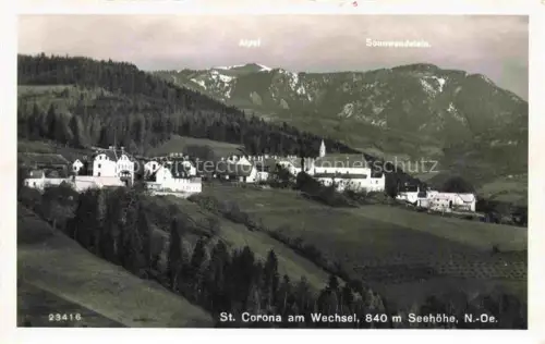 AK / Ansichtskarte St Corona Wechsel Niederoesterreich AT Panorama lpel Sonnwendstein