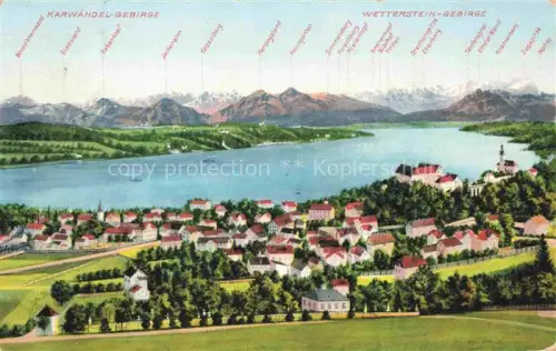 AK / Ansichtskarte Starnberg Starnbergersee mit Karwendel und Wetterstein