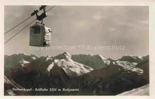 AK / Ansichtskarte Badgastein BAD GASTEIN Pinzgau Pongau AT Stubnerkogel Seilbahn