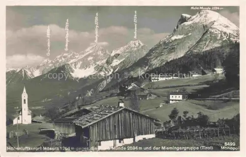 AK / Ansichtskarte Moesern Telfs Tirol AT mit Hohe Munde und der Miemingergruppe