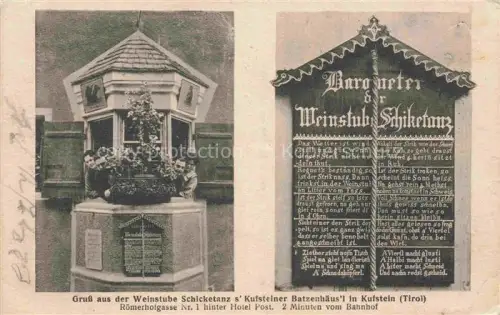 AK / Ansichtskarte KUFSTEIN Tirol AT Weinstube Schicketanz s'Kufsteiner Batzenhaeusl Barometer