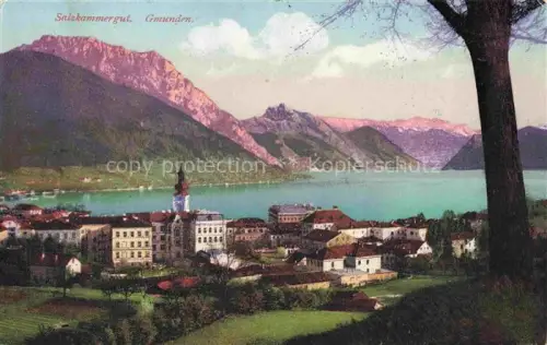 AK / Ansichtskarte Gmunden Traunsee Salzkammergut Oberoesterreich AT Panorama