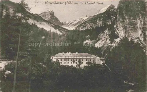 AK / Ansichtskarte Herrenhaeuser 1481m Halltal Absam Tirol AT im Halltal