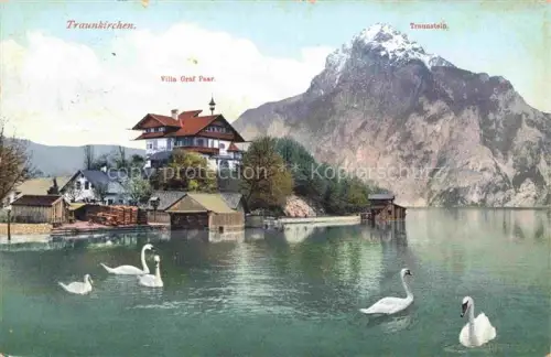 AK / Ansichtskarte Traunkirchen AT Villa Graf Paar Traunstein Seepartie