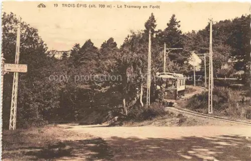 AK / Ansichtskarte Trois-Epis Drei-aehren 68 Haut-Rhin Le Tramway en Foret